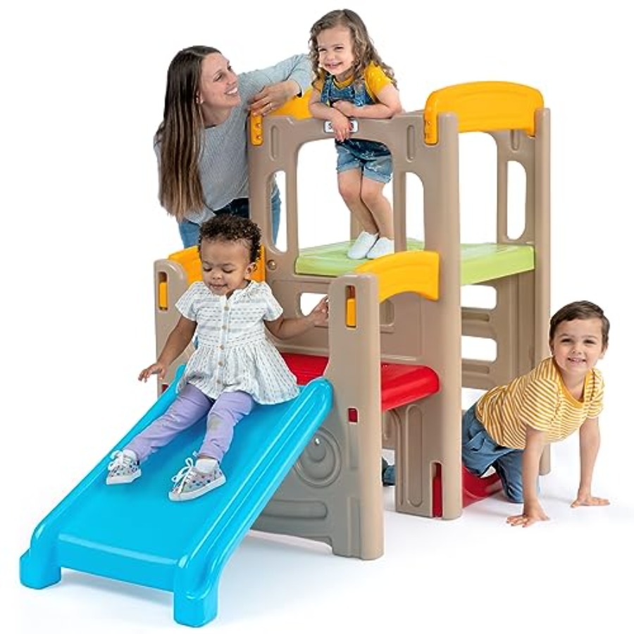 Outdoor Adventure For Toddlers - เครื่องเล่นปีนป่ายและสไลเดอร์สำหรับเด็กเล็ก Young Explorers - ชุดของเล่นในร่มและกลางแจ้งสำหรับเด็กวัยเตาะแตะและเด็กเล็ก