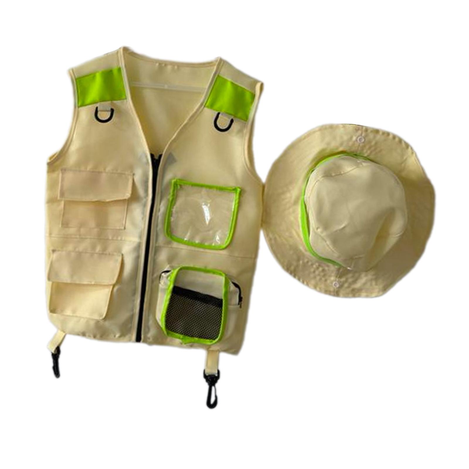 Outdoor Adventure For Toddlers - เสื้อกั๊กสำหรับเด็กนักสำรวจ หมวก เสื้อกั๊กผจญภัยกลางแจ้งสำหรับเด็กสำหรับการตกปลา เด็กวัยหัดเดิน
