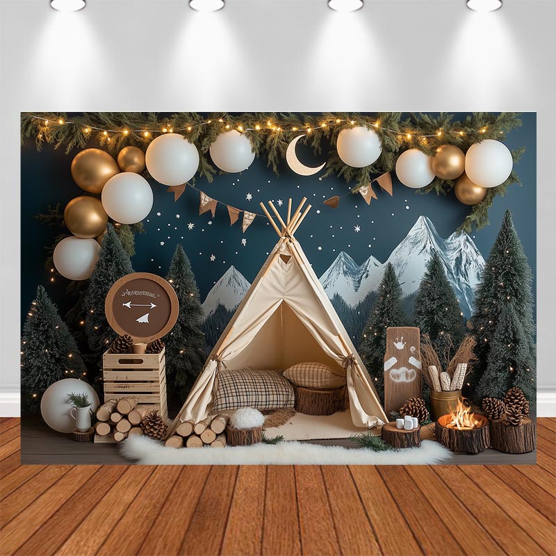 ฉากหลังถ่ายภาพแคมป์ปิ้งกลางคืน - Outdoor Adventure Background บทวิจารณ์และราคา