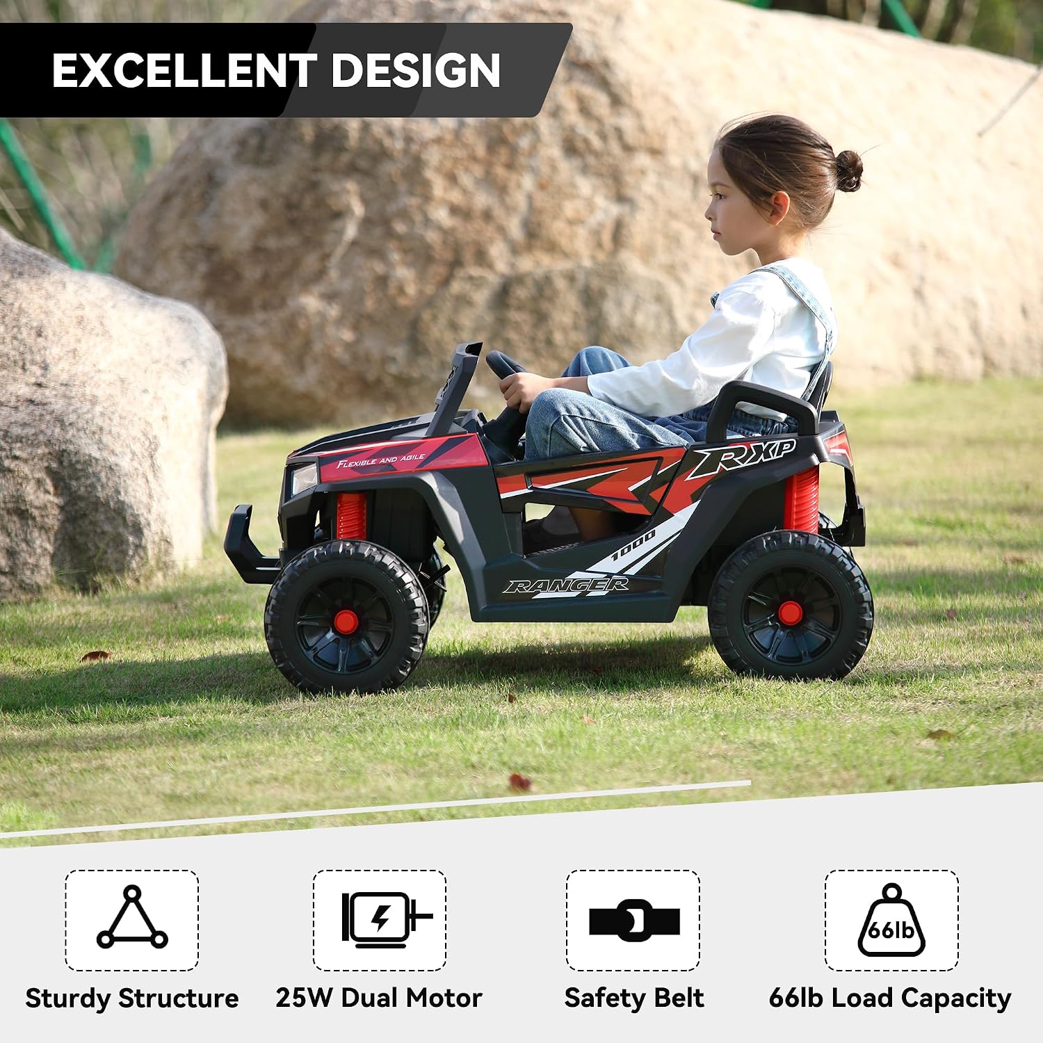 รถเด็กเล่นไฟฟ้า 4 ล้อ ขับเคลื่ - Outdoor Adventure For Toddlers บทวิจารณ์และราคา